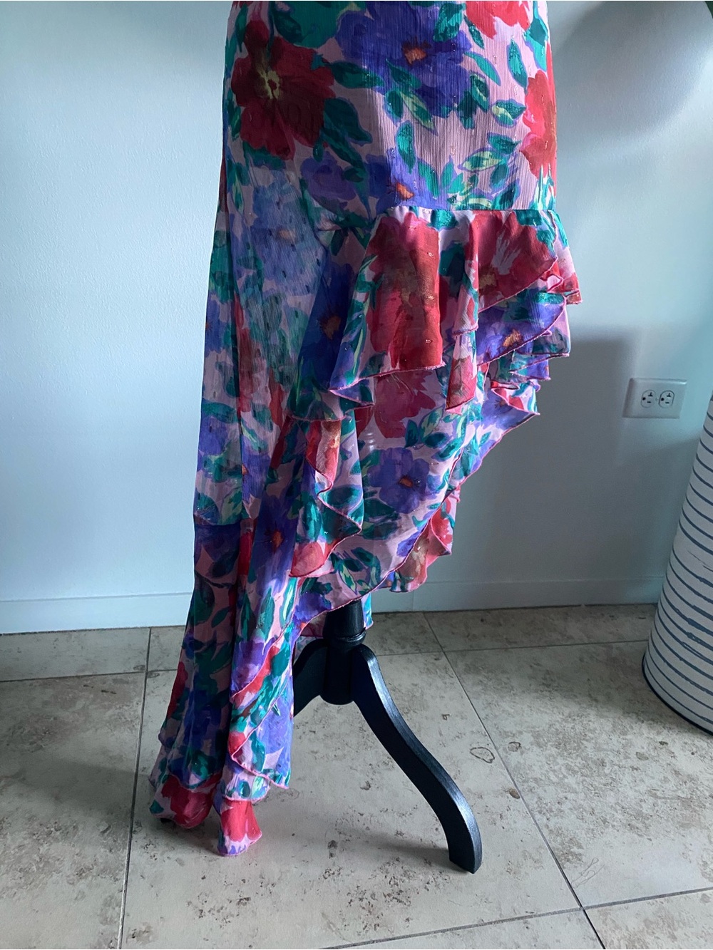Gorgeous Colorful High-Low Ruffle Dress! - Picture 10 of 13